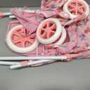 ANIVIA Dolls Pram, Doll Pushchair, 2 in 1 Stroller Dolls Pushchair & Pram Toys Gift for Kids, Suitable Dolls Up to 18 inch - Pink, 30.12x16.14x25.59 in