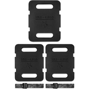 Yes4All Adjustable Ruck Weight with Straps for Rucking, Swings, Squat & Strength Training - Multiple Weights: 10LB to 40LB (30LB)