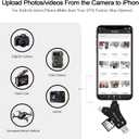 SD Card Reader for iPhone/ipad/Android/Mac/Computer/Camera,4 in1 Micro SD Card Reader Trail Camera Viewer, Portable Memory Card Reader SD Card Adapter for SD and TF Cards(Black)