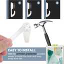 50 PCS Picture Hangers Hanging Kit, Heavy Duty Hooks for Stucco/Concrete/Hard Walls Without Drilling, Invisible Nail&25 LBS Weight Load