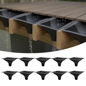 RAINEVADER Downspout Gutter Funnel for Under Deck Drainage System - 1 Pack