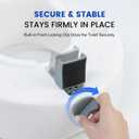 5" Locking Toilet Seat Riser,Elevated Raised Toilet for Senior