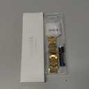 MioHHR Solid Stainless Steel Band Compatible with Apple Watch 41mm, Metal Strap with Soft TPU Case for iWatch Series 9 8 7 Women and Men, Gold