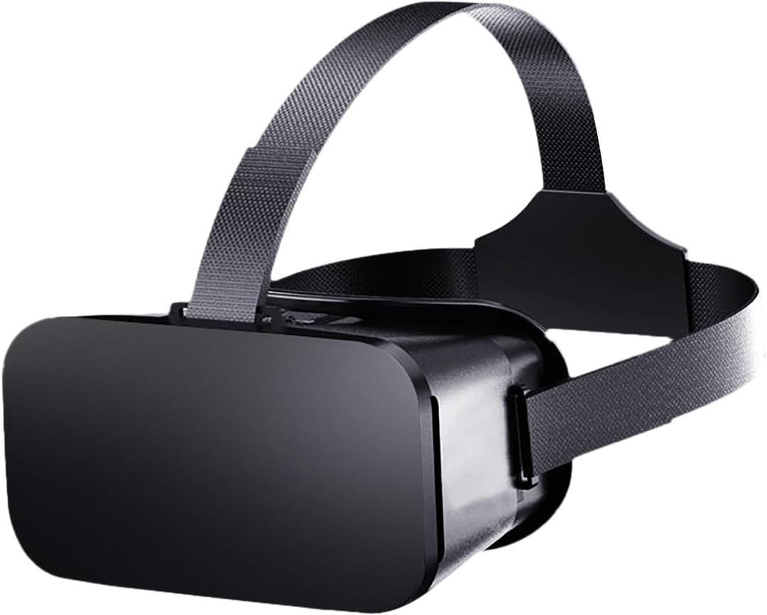 VR Headset for Phone, Anti-Blue Lens PD & Fl Adjustable Virtual Reality Goggles Set for Kids and Adults, Compatible with iPhone 16/15/14/13/12 Samsung Android 4.5-6.7" (Black)