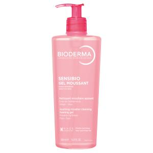 Bioderma Sensibio Foaming Gel Gentle Face Cleanser, Cleansing and Makeup Removing Refreshing Feeling for Sensitive Skin, Unscented, 16.9 Fl Oz