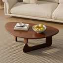 SoulNest Mid Century Small Coffee Table, Walnut Coffee Table for Living Room, Suitable for Living Room, Reception Room or Office (Small, Triangle), 32.3"d X 22"w X 16.5"h