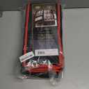 ZOBER Gift Wrapping Paper Organizer Storage - 40" Gift Wrap Storage Containers with Interior Pockets for Bows, Tags & Ribbons - Wrapping Paper Holder, 600D Oxford, Fits 24 Standard Rolls, Black/Red