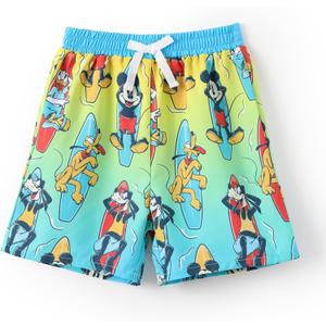 Disney Mickey and Friends Toddler UPF 50+ Swim Trunks with Compression Liner for Infant to Little boy