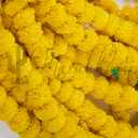 Marubhumi 5 PC - 5 feet Artificial Marigold Flower Garland  Long Strands for Diwali, Wedding & Festive Decoration  Traditional Indian Home Decor (Yellow)