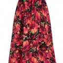 GRACE KARIN Womens Maxi Floral Sundresses Summer Beach Boho Dress Spaghetti Strap Dresses Casual Fashion Clothes with Pockets Black Red Medium