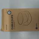 8Pack Cord Organizer [1s Lock] Spring Cable Management Clips - Lamicall Desk Cord Holder, Adhesive Cute Round Cable Clip, Phone Charger Wire Organizer Keeper for Nightstand Car Office Accessory, White