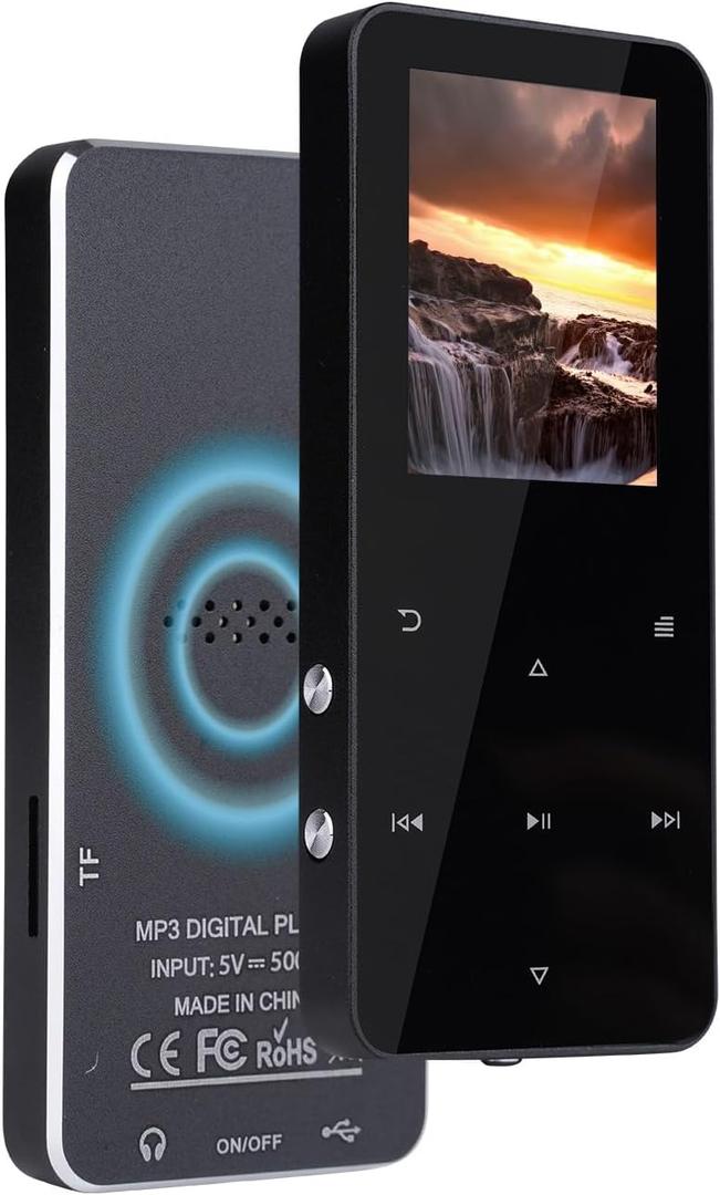 144GB MP3 Player - Music Player with Bluetooth 5.2 HiFi Sound Shuffle Single Loop FM Radio Built-in HD Speaker Voice Recorder Mini Design Ideal for Sport