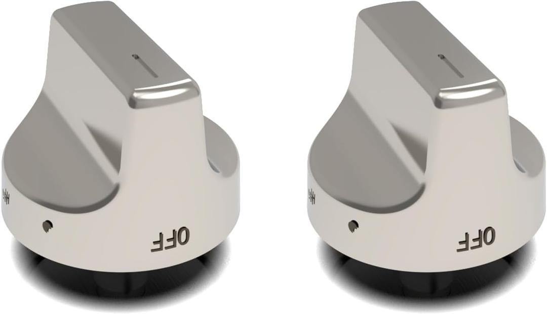 W11239985 W10850015 gas stove knob replacementcompatible with Whirlpool range gas stove parts,cooktop knobs replacements,oven knobs replacements,Replace 4845290 AP6333411 PS12578779 EAP125787792PCS (Plating color)