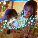 201 Pcs Glow in The Dark Stars Stickers for Ceiling, Toddler Stocking Stuffers Wall Room Decor Gifts, Luminous 3D Glowing Stars Easter Basket Stuffers for Kids Boys Girls - Blue