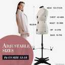 Beige Female Sewing Dress Form Mannequin Size 12-18 Adjustable
13 Adjust tuning dials,360 Degree Hem Guide,Up to 75" Height,for tailor studio,garment making retail clothing display