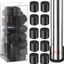 HNYYZL 7/8'' 40Pcs Chair Leg Floor Protectors,Rubber Folding Chair Leg Caps,Rubber Feet,Black