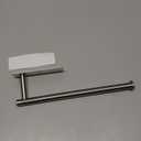 simpletome Kitchen Paper Towels Holder Under Cabinet Adhesive or Drilling Installation Brushed SUS304 Stainless Steel (Silver)