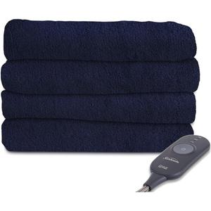 Sunbeam Microplush Heated Blanket, Blue, Size Full