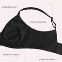 HSIA Minimizer Bra for Women - Full Coverage Seamless Lace Bra Plus Size Underwire Unlined Bra for Heavy Breast (34C, Black)