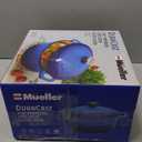 Mueller 6qt Enameled Cast Iron Dutch Oven, Heavy-Duty Casserole and Braiser Pan with Lid and Knob, Safe for All Cooktops, Aqua Blue