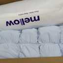 Mellow Puff Pillow Cooling Ice Silk Bed Pillow, Back & Stomach Sleepers | Fluffy Goose Down Alternative Fill, Hypoallergenic & Machine Washable Pillow for Side, Baby Blue, Lightweight Summer Quilt