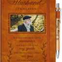 Vetbuosa Memorial Gifts For Loss Of Husband,Grief Journal With Photo Insert,Letters To My Husband In Heaven,Loss of Husband Sympathy Gift - 200 Pages Notebook A5 With Pen