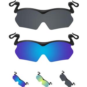 DEECOZY Outdoor Polarized Sunglasses, Clip Cap Sports Sunglasses,UV400 Sunglasses for Mens Womens Fishing Cycling Hiking (Blue+grey)