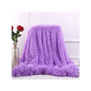 purple fuzzy blanket