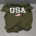 USA Flag Tee Shirt for Women 4th of July Memorial Day Gift T Shirt Casual Short Sleeve American Proud T-Shirt Tops (Small, Army Green)