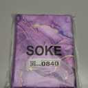 Soke For Ipad (A16) 11th/10th Generation Case With Keyboard(2025/2022)-7 Color Backlight Wireless Detachable Folio Keyboard Cover With Built-In Pencil Holder For Ipad 11/10.9 Inch, Purple Marble