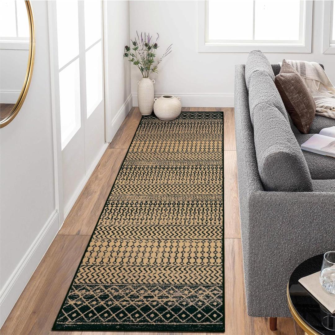 Moroccan Rug Runners for Hallways, 2x8 Ultra Soft Non-Slip Farmhouse Kitchen Rugs, Washable Natural Brown Rug Carpet Runner for Entryway Laundry Bedroom Doorway Moroccan Rug Runners for Hallways, 2x8 Ultra Soft Non-Slip Farmhouse Kitchen Rugs, Washable Natural Brown Rug Carpet Runner for Entryway Laundry Bedroom Doorway