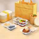 2 x 20 PCS Snack Containers with Lid,reusable snack containers with lids,Leakproof Dipping Containers with Compartments,snackle box container,snack pack containers,Double Compartment Condiment Containers