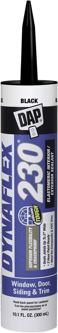 DAP Dynaflex 230 Elastonumeric Sealant, Black, 10.1 Oz, 12 Pack (7079818280)