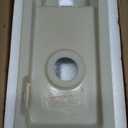 Wall Mount Hang Small Vessel Sink, Ceramic Liberty Wall Mount Sink, Rectangle Bathroom Sink, Classic Look and Save Space, 14.5L" x 7.4"W (Left Hand)