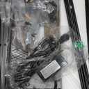 Huuger 4-Tier Bakers Rack with Reversible Power Outlet, 23.6 Inch Microwave Stand, Kitchen Coffee Bar, with Top Shelf, 6 S Hooks, Oak