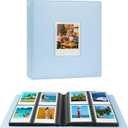 256 Pockets Large Photo Album for Polaroid i-Type/600/SX-70 Instant Photos, 3.5x4.25 Picture Book Fits Fujifilm Instax Wide 400/300 Film, Blue