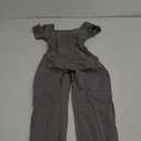 YEOREO Short Sleeve Jumpsuits for Women Lizvette Padded Workout Rompers Sexy Backless Gym Bodycon (Medium, Grey)