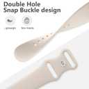 Sport Band Compatible with Apple Watch 38mm 40mm 41mm 42mm 44mm 45mm 46mm 49mm, Soft Silicone Waterproof Replacement Strap for iWatch Bands Series 10 9 8 7 6 5 4 3 2 1 SE Ultra/Ultra 2 (Starlight)