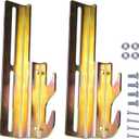 Metal Bed Frame Hook Adapter, Yellow Plated Headboard Brackets, Includes Hardware For Easy Installation And Stability