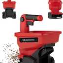 Uniqwamo Handheld Grass Seed Spreader Compatible for Milwaukee 18V Li-ion Battery, Grass Seeds, Rock Salt (Battery not Included) (Red)