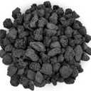Onlyfire Black Lava Rock 10 Pounds Volcanic Lava Stones for Indoor Outdoor Fire Pits Fireplaces Gas Grill and Landscaping, 0.4-0.8 Inch