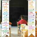 61 Inch Books of the Bible Banners Posters Fruit of The Spirit Banners Ten Commandments Bible Classroom Decorations Religious Christian Scripture Porch Sign for Sunday School Home Church Playroom (bright)
