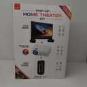 iLive Pop-Up Home Movie Theater Kit with Inflatable Screen, Projector and Party Speaker, 120"