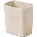 Polytree Natural Travertine Textures Bathroom Trash Can 1.8 Gallon(7 Liter) Small Kitchen Garbage Can,Living Room Bedroom Trash Can, Decor Wastebasket for Home Office (Handmade of Resin)