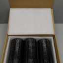 Mister Candle Dripless Unscented Pillar Candles, Set of 3 Hand Poured Black Pillar Candles, Solid Color for Home Decor, Premium Wax, 8 0 Hr Burn Time, 3x6 Inch