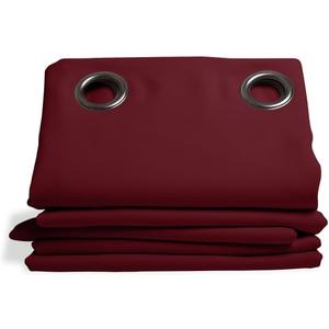 Moondream ThermActiv 2-in-1 Thermal Insulated & Blackout Curtain | Winter+Sommer | 100% Light Blocking | Patented Technology | Made in Europe | Grommet | 55" W x 95" L | Red - Garnet MC330