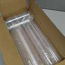 Qeirudu 50 Pack 5 oz Heart Shaped Dessert Cups with Lids and Spoons, Mother's Day Mini Dessert Shooter Cups for Party Serving Parfait Cheesecake Mousse Pudding