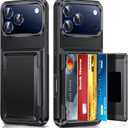 LeYi for iPhone-17-Pro-Max Case Wallet, Black Card Holder for i Phone 17 ProMax Cases Military Grade Shockproof Anti-Yellowing Heavy Duty Women Men Funda para Cover for iPhone 17Pro Max