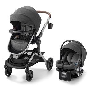 Graco Modes Pramette Travel System, Car Seat and Stroller Combo, Includes SnugRide LX Infant Car Seat and Baby Stroller with True Pram Mode, Reversible Seat, One Hand Fold, Extra Storage, Ontario, Manufactured Date: 01/26/2026
