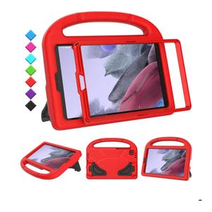 Kids Case for Samsung Galaxy Tab A7 Lite 8.7" Tablet, Built-in Screen Protector, Shockproof Handle Stand Protective Case for Samsung Galaxy Tab A7 8.7 Inch 2021(SM-T220 / T225 / T227), Red